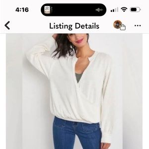 FP We the free medium Gardenia pullover NWT